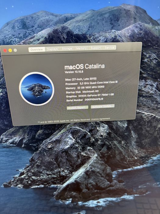 iMac 27 Late 2013 i5 32GB 1GB FusionDrive