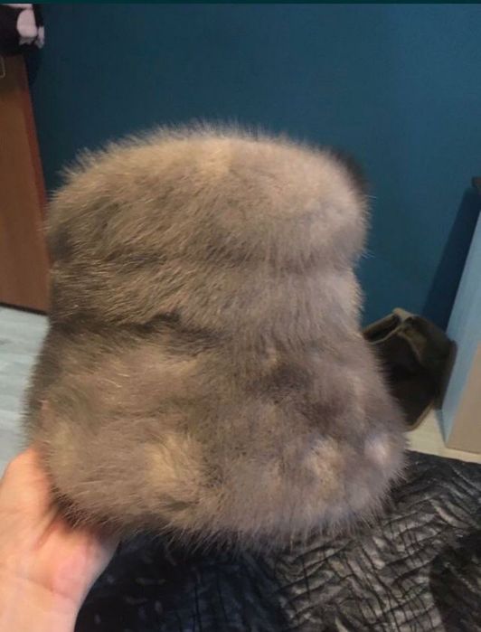 Продам шапку из голубой норки