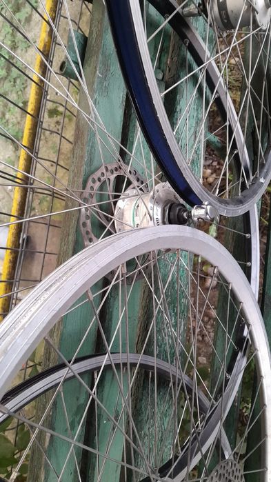 Set roti bicicleta cu dinam incorporat 24,26,28 inchi, qr, disc frana