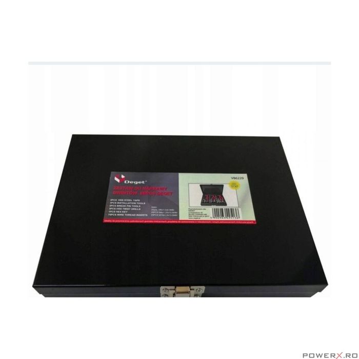 Set pentru reparat filete M6, M8, M10, 88 piese, Verke