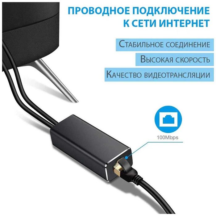 Адаптер переходник с Micro USB на Ethernet LAN RJ45