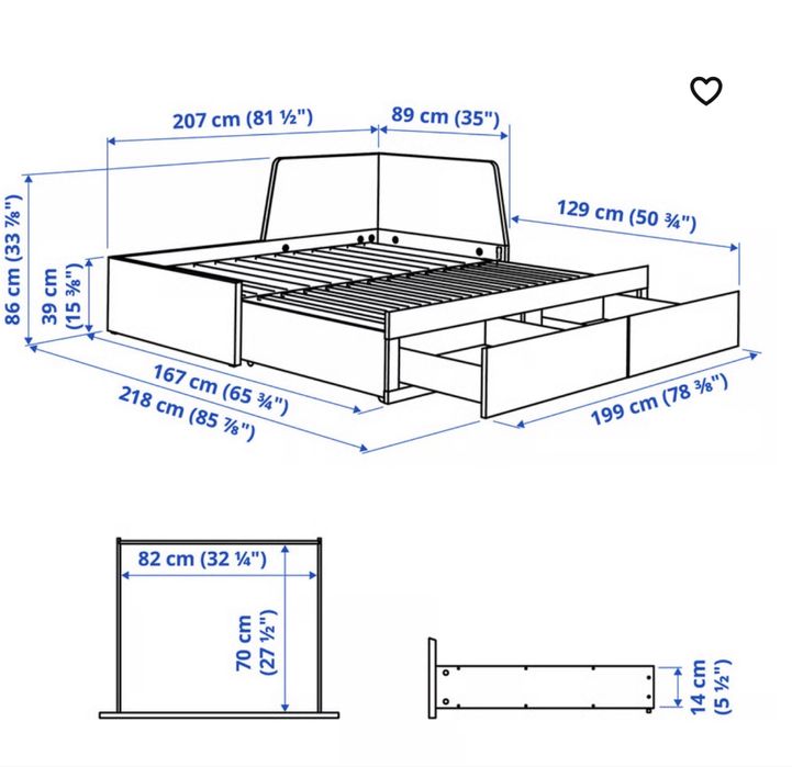 Pat ikeea Fleke simplu sau dublu