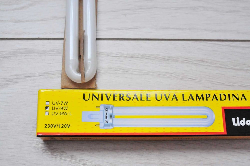 Becuri neon, 9W, Lidan, pentru lampa UV. Doua bucati