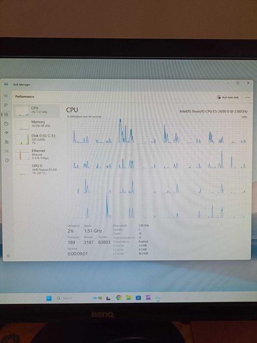 Statie de lucru/calculator gaming 2 x Intel Xeon E5 2690 - 256 GB RAM!