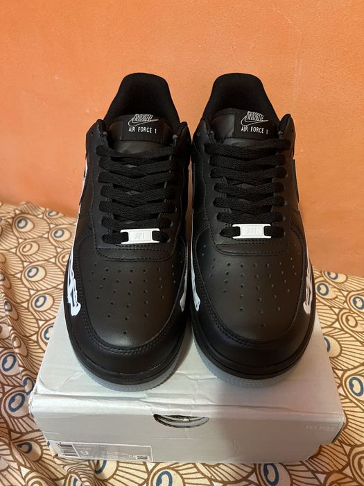 Nike Air Force 1, marime 38,39, 40,41,42,43 Skeleton Negru
