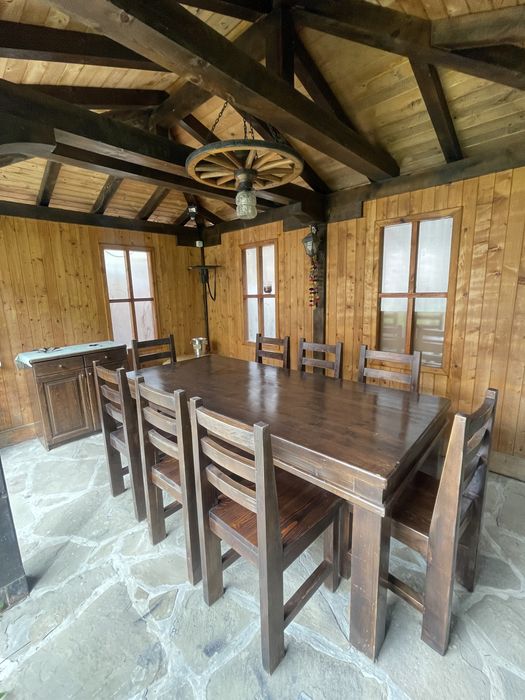 Комплект градински мебели от висококачествен масив