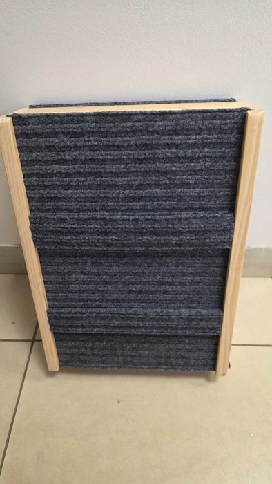 Rampă pliabilă Artpet pentru câini, reglabilă 34–53 cm, până la 20 kg, gri