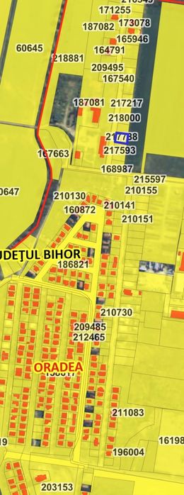 Teren intravilan Oradea 425mp 17,5m front stradal Toate Utilitățile