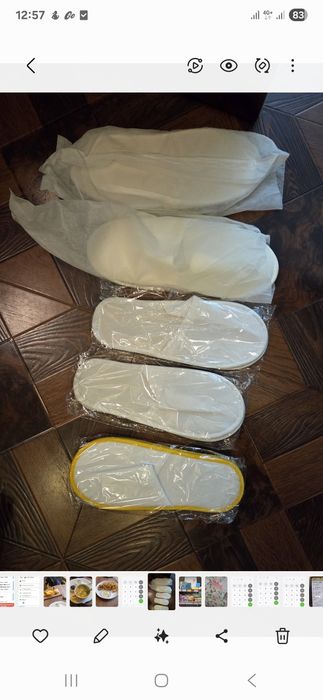 Одноразовые тапочки новые