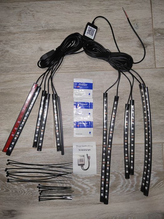 Kit iluminare banda led RGB neon moto ATV ambiental  APP control