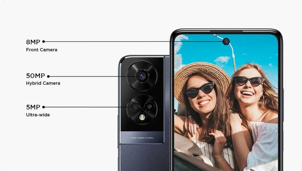 !ПРОМОЦИЯ! Смартфон TCL 50 5G 128 GB Grey + подарък безжични служалки