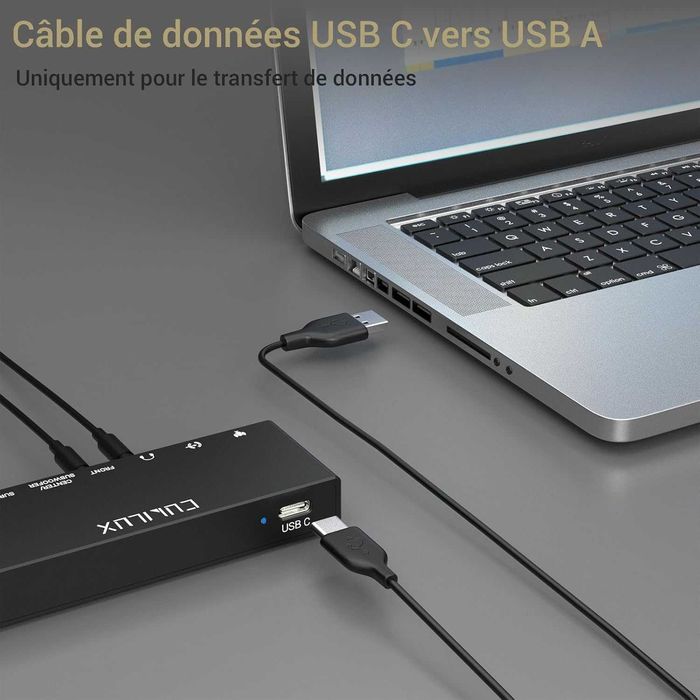 Външна USB звукова карта Cubilux 7.1, 48kHz–384kHz, Line-In и микрофонен вход