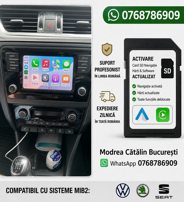 Activare CarPlay, Android Auto și MirrorLink | Golf 7 Passat B8 Tiguan