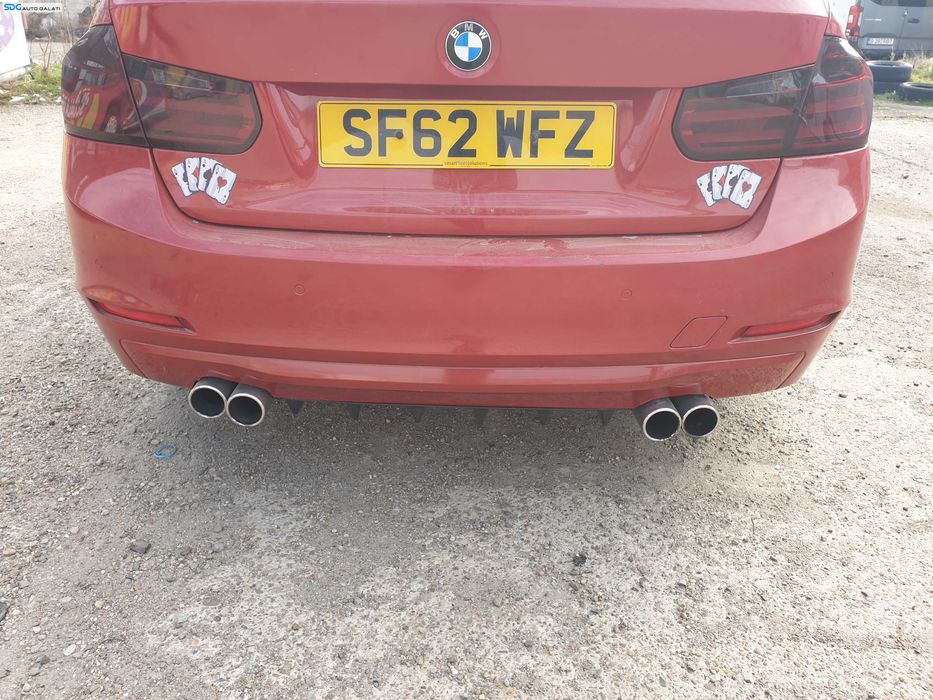 Bara Spoiler Spate cu Locas Senzori Parcare BMW Seria 3 F30 Sedan Berlina NFL Non Facelift 2011 - 2014 Culoare A75 Melbourne Red Metallic [K1132]