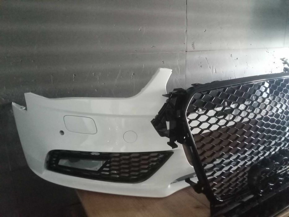 Pachet bara fata + grile Tip fagure Audi A4 B8.5 Alb LY9C 11-14