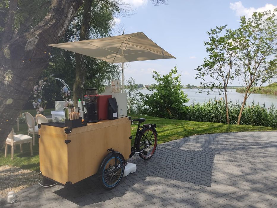 Bar mobil, coffee bike,  Cargo bike, cafenea pe roti