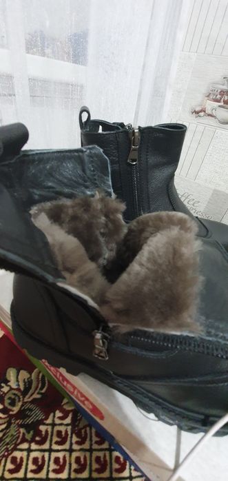 Натуральные кожаные сапоги для мальчика