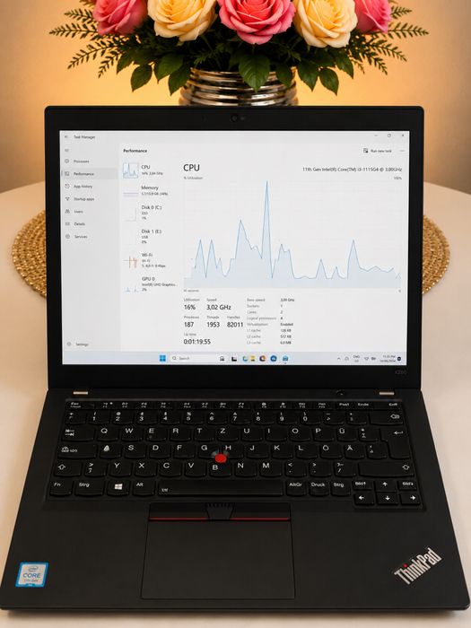 Lenovo ThinkPad X280, Intel® Core i7-8550U , 16GB DDR4, SSD de 512 GB+ SIM card