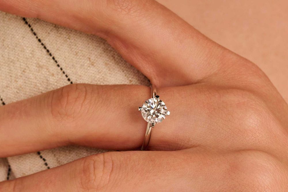 Inel logodna aur 14k,cu diamant 1,45 ct , NOU , cutie cadou