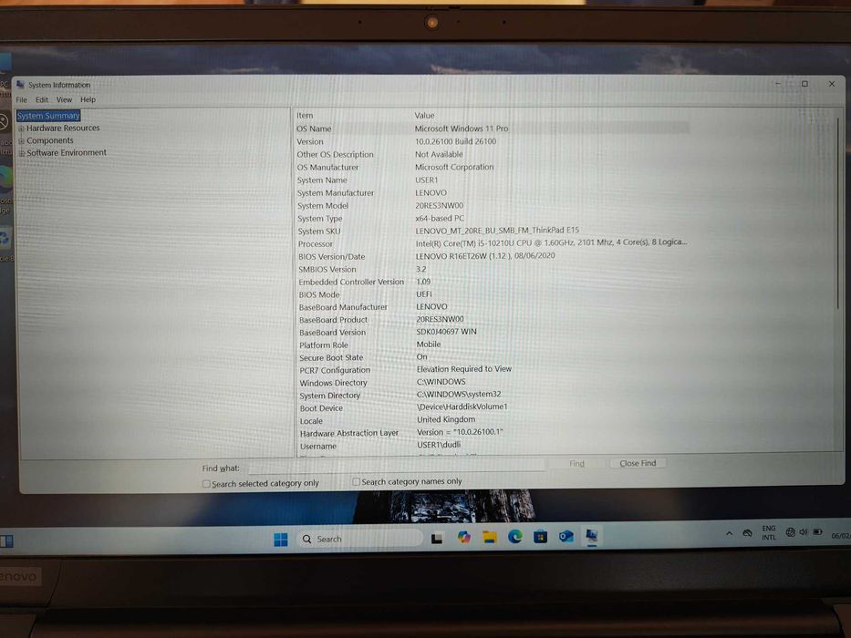 Лаптоп Lenovo e15