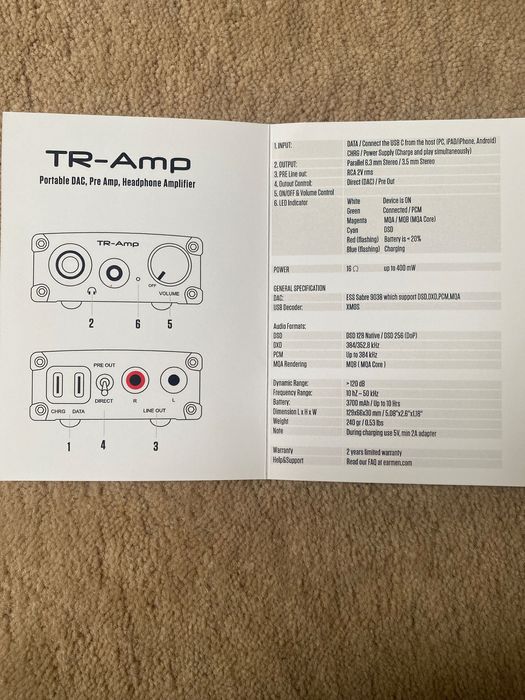 Amplificator Casti DAC EarMan TR-Amp