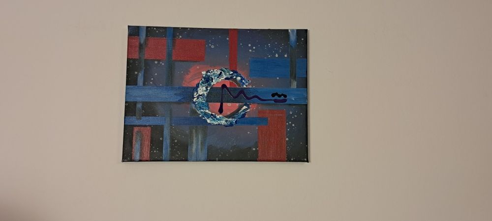 Tablouri abstracte pictate manual