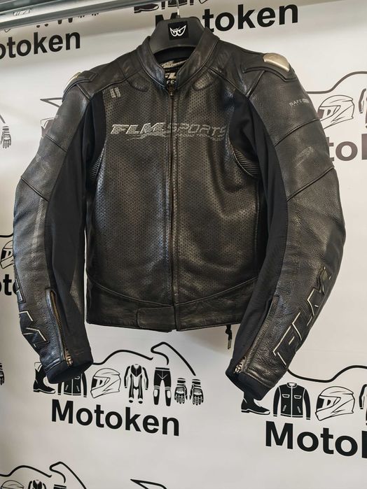 Costum moto piele FLM cu cocoasa marime 50/52