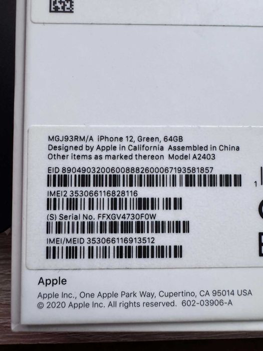 Iphone 12 green, 64 GB, sanatate baterie 92%