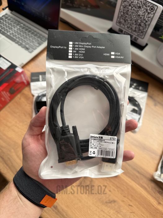 Кабели HDMI, VGA, DVI, DisplayPort