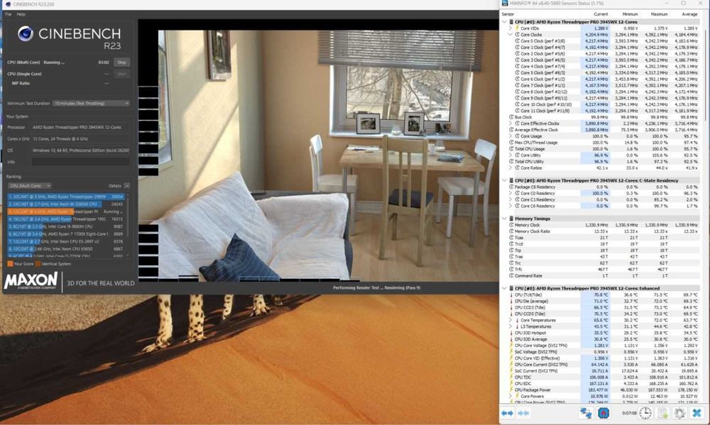 Kонфигурация AMD Threadripper PRO 3945WX