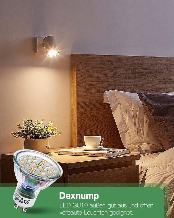 Set 10 Becuri LED GU10 Dimabile 6.5W, 700lm – Lumină Caldă, Unghi 120°