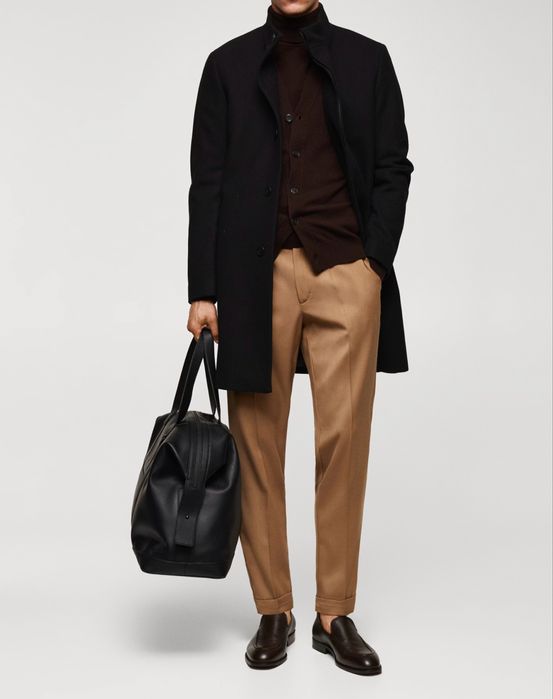 MANGO мъжко палто тъмносиньо