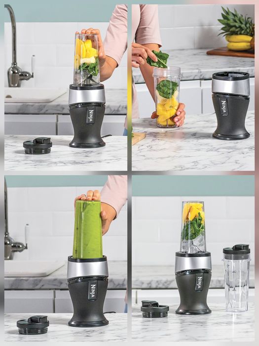 Смути Блендер Ninja QB3001, 700W, 2 контейнера× 470 мл,Tritan 2 капака