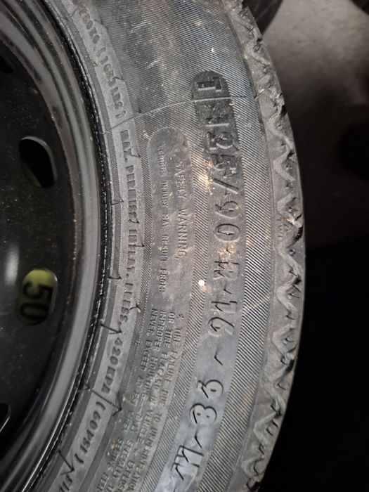 Резервна гума патерица 5 112 66.6 с размер 125 90 16 подходяща за Merc