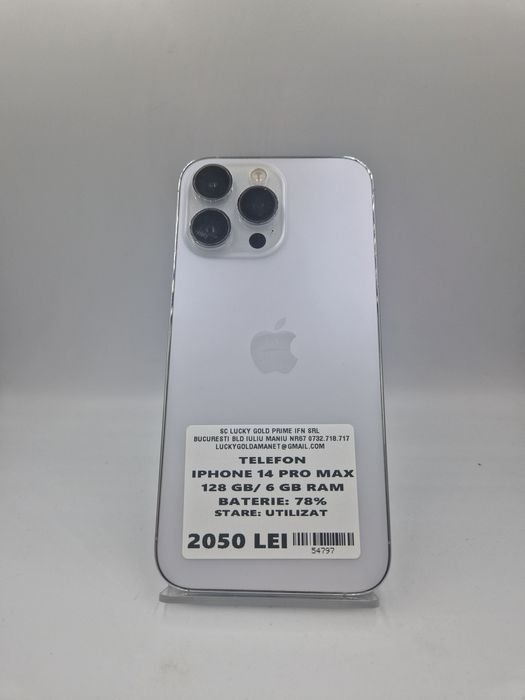 Iphone 14 Pro Max 128GB / 6GB RAM 78% Baterie Garantie #54797