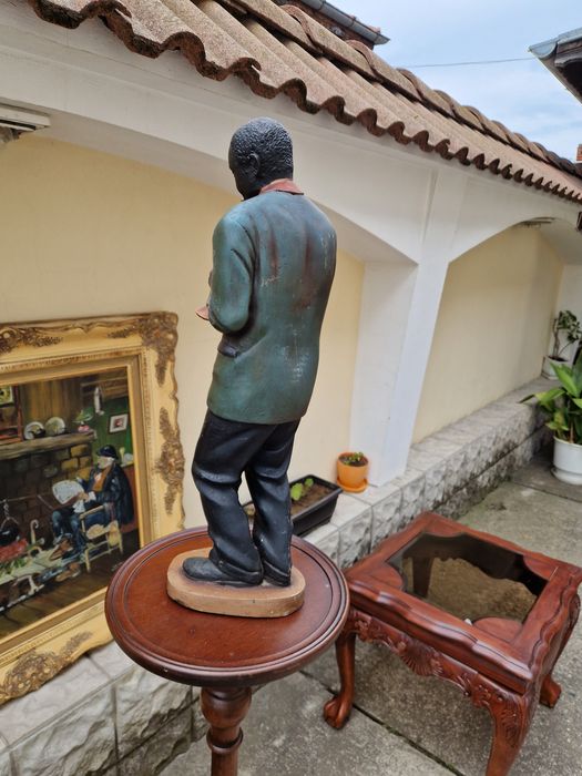 Чудесна антикварна колекционерска холандска фигура  статуетка музикант