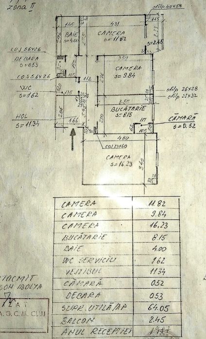 Vand apartament in Turda 3 camere decomandat – poziție excelentă Micro 3, etaj 3,