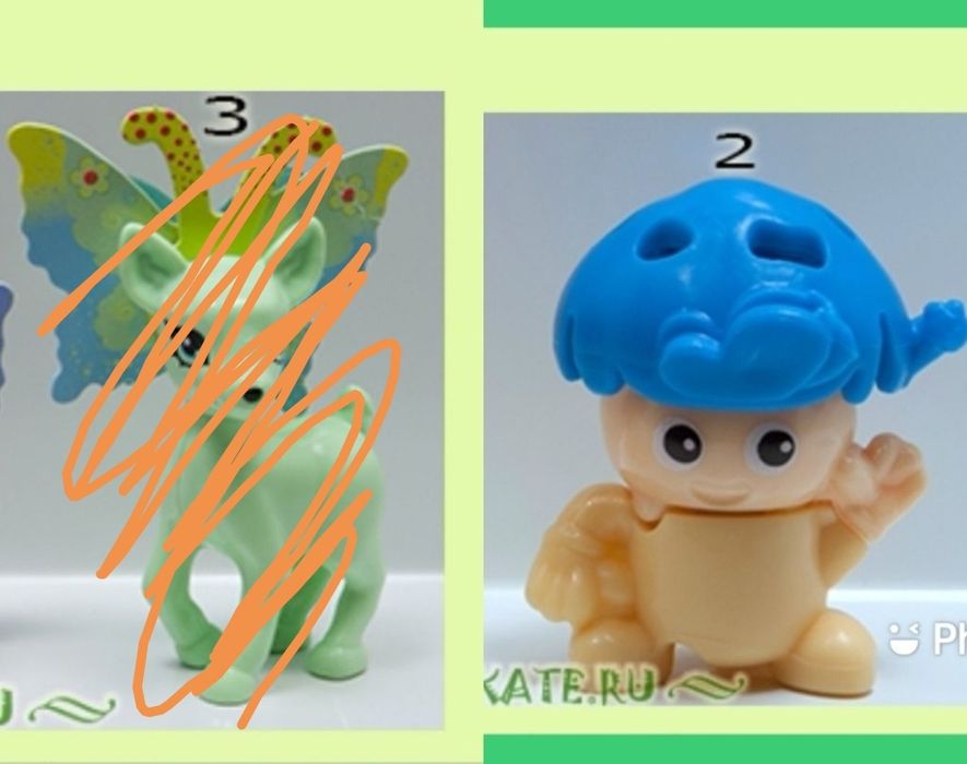 Киндер игрушки из разных серий.