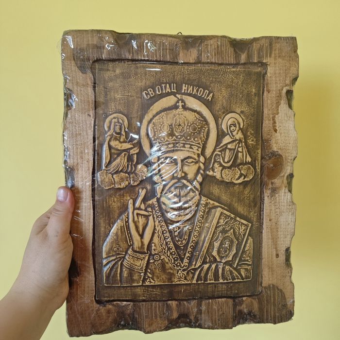 Икона Св. Георги Св. Николай Св. Богородица