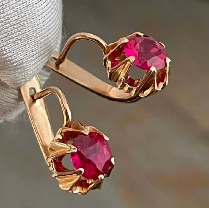 Советские серьги 583 пробы
