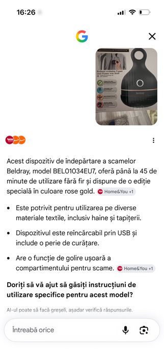 Aparat scame nou
