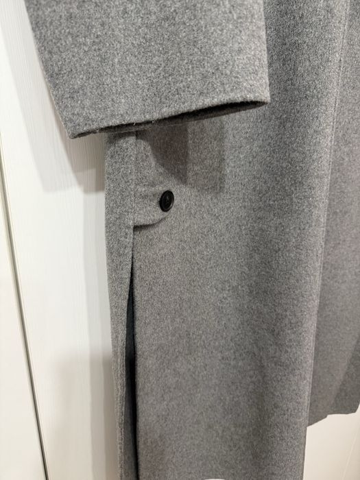 Дамско дълго сиво вълнено палто Zara