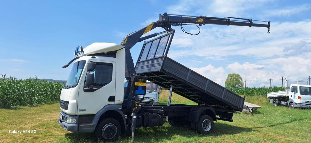 Daf Lf 220 cai basculabil+macara 4 tone pneumatica