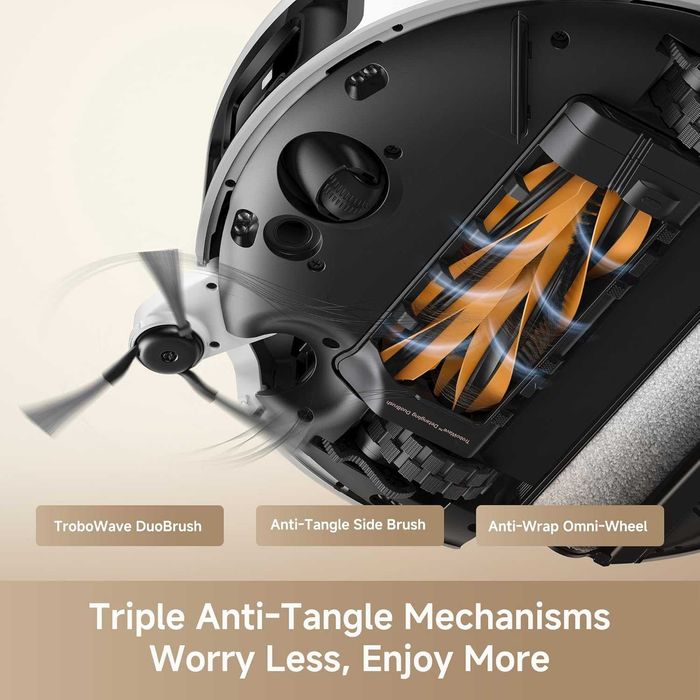 Робот Прахосмукачка + Станция MOVA Z60 Ultra Roller 26 000 Pa, HydroForce Wash, Самоизпразване, FlexScope радар, MaxiReach, All-in-One станция!