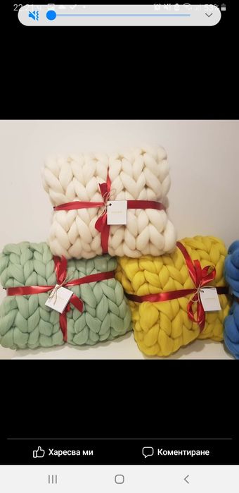 Шапка и шал от 100% мериносова вълна