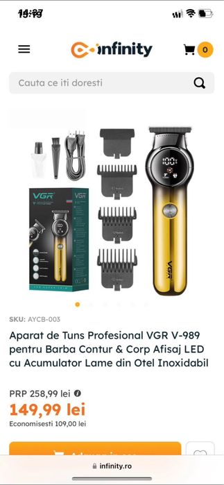 Kit profesional VGR masini de tuns