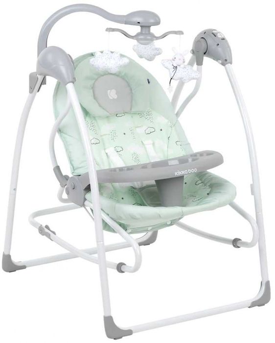 Бебешка люлка-шезлонг Kikka Boo Mia Stella, цвят Mint - не е ползвана