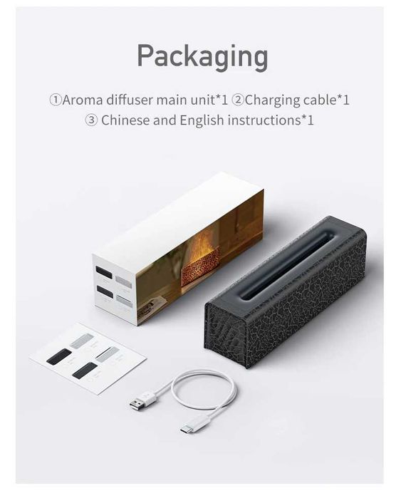 Difuzor de aromoterapie cu flacara RGB 150ml NOU