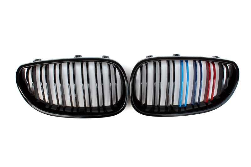 Комплект предни решетки с двойни ламели и М ленти за BMW 5 E60 , E61