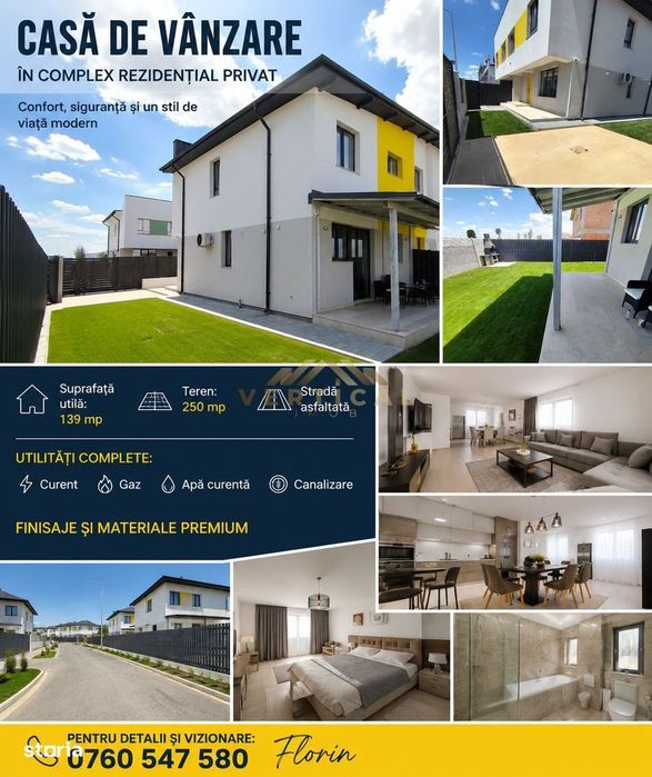 Casă modernă 139 mp utili | Teren 250 mp | Finisaje premium